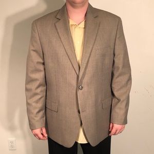 Mens Izod Brown and Light Blue Suit Jacket